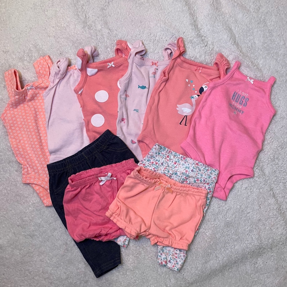 Carter’s - Newborn Baby Girl Bundle of Summer Clothing - Picture 1 of 6